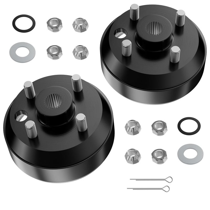 Drive-up Golf Cart Brake Drum Hub Assembly for EZGO TXT Electric 1982-Up Models Replaces OEM 19186-G1, 2 Packs - Image 1